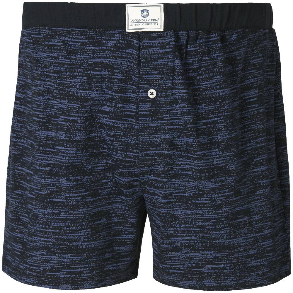 Jan Vanderstorm 2er Pack Retropant HERMUND Dunkelblau Gemustert