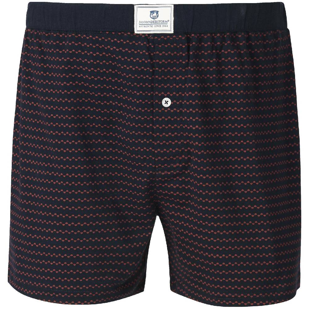 Jan Vanderstorm 2er Pack Retropant HERMUND Dunkelblau Gemustert