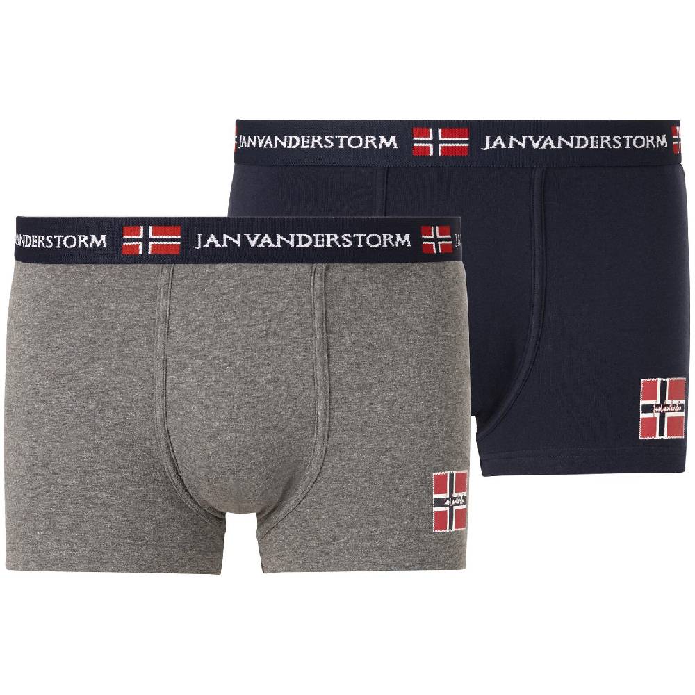 Jan Vanderstorm 2er Pack Retropant TEM dunkelblau grau