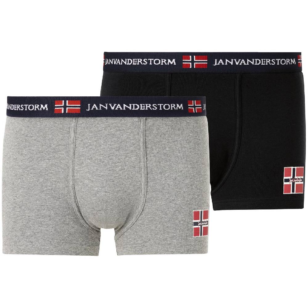 Jan Vanderstorm 2er Pack Retropant TEM grau schwarz