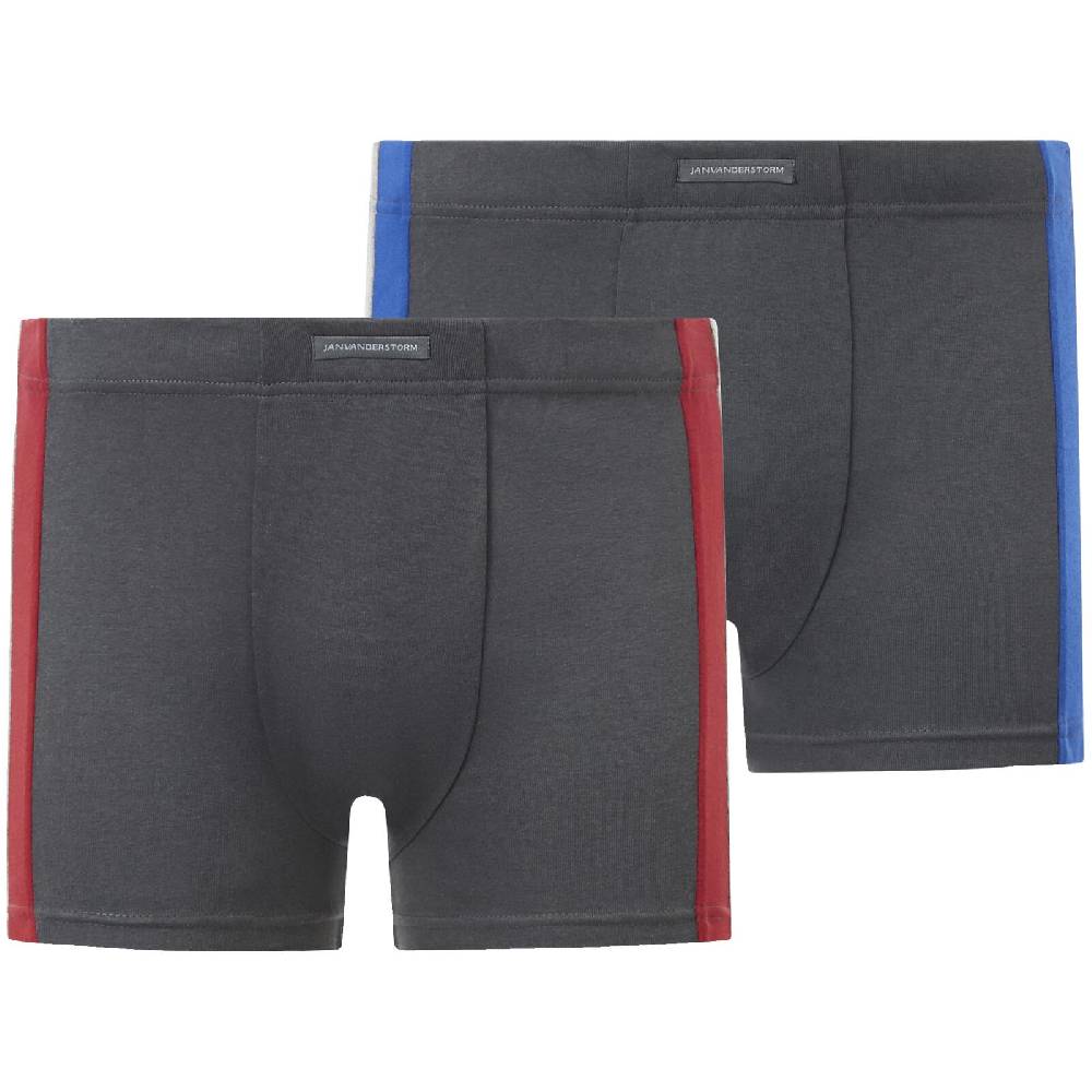 Jan Vanderstorm 2er Pack Retropant YNGVY dunkelgrau