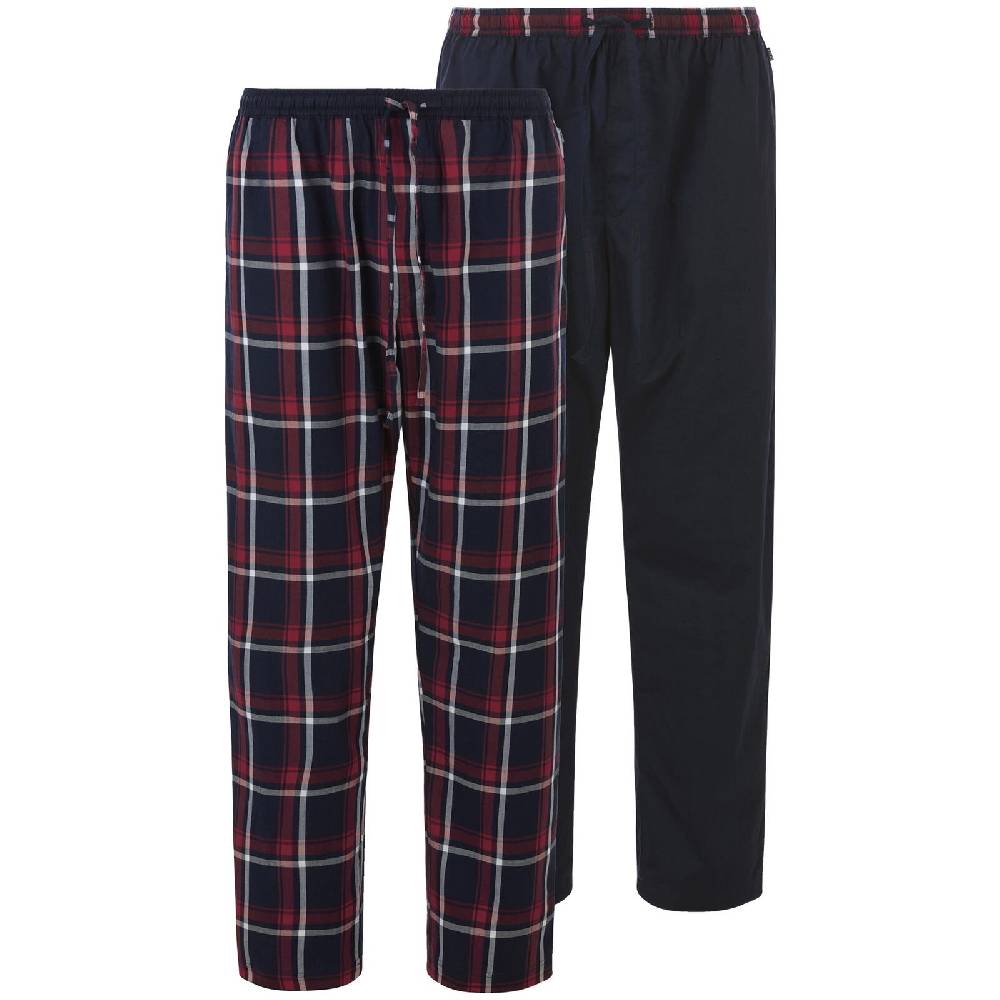 Jan Vanderstorm 2er Pack Schlafhose RAWALD blau kariert