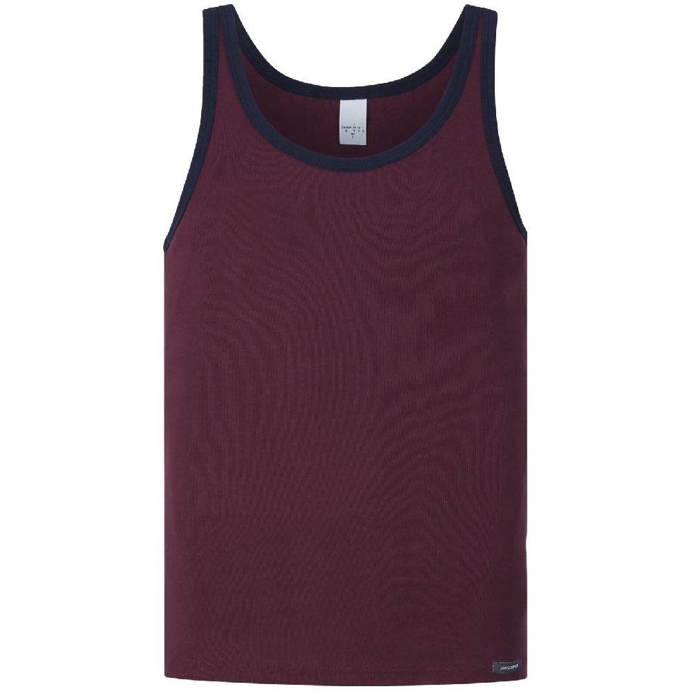 Jan Vanderstorm 2er Pack Unterhemd RUDIN Dunkelrot Blau