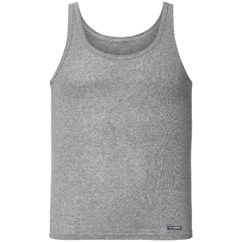 Jan Vanderstorm 2er Pack Unterhemd SOINI Grau Melange