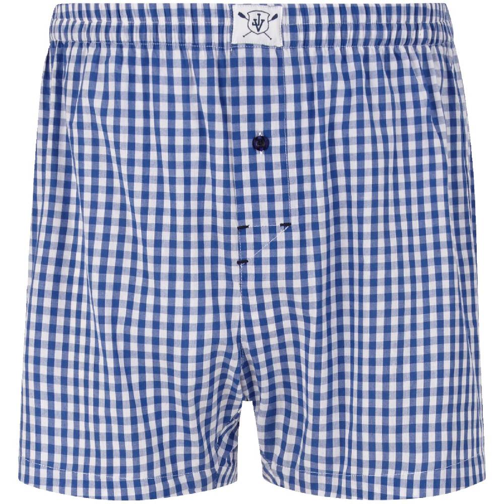 Jan Vanderstorm 3er Pack Boxershorts RIKU Royal Blau Gemustert