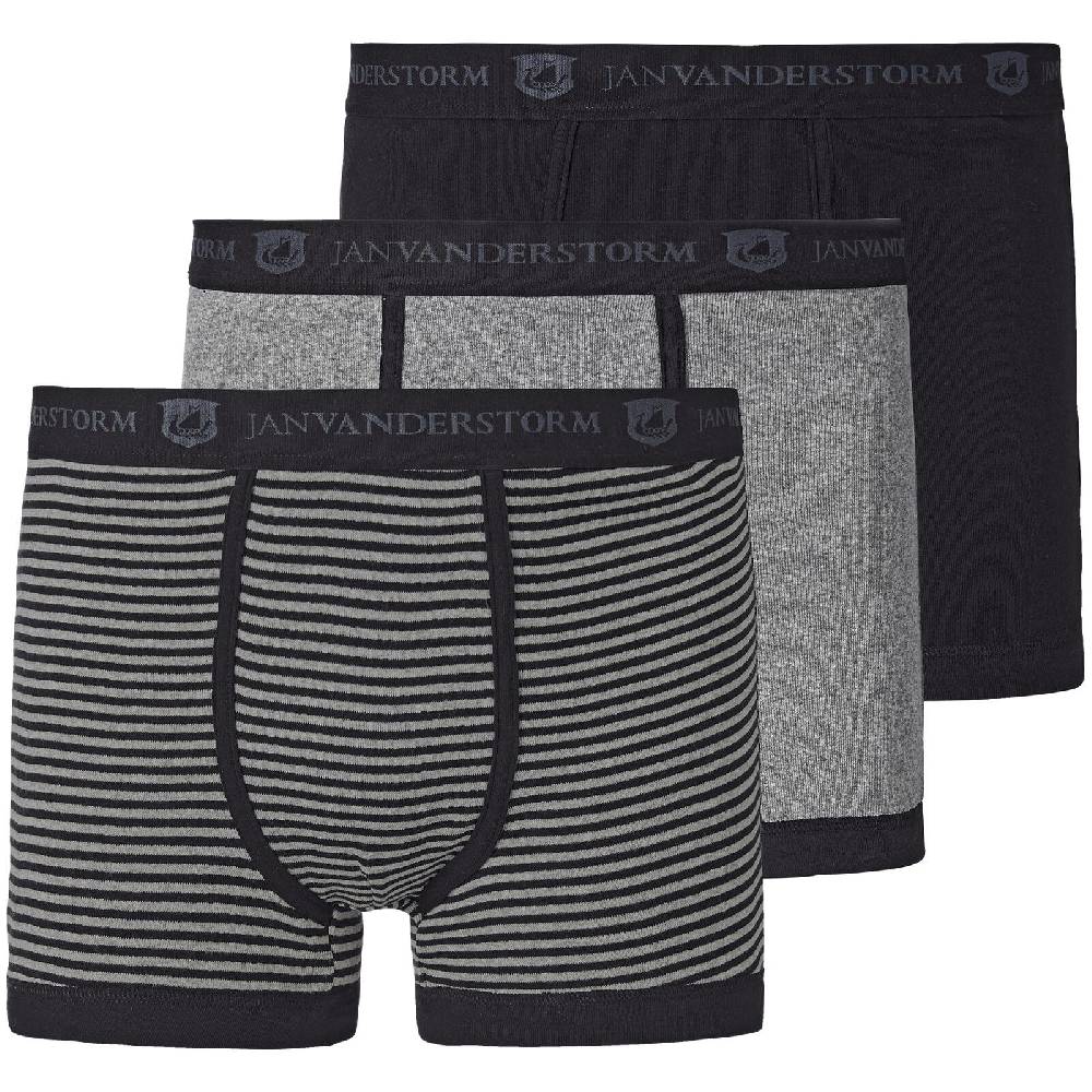 Jan Vanderstorm 3er Pack Retropant JASIEL grau schwarz