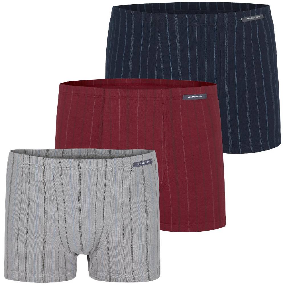 Jan Vanderstorm 3er Pack Retropant LEONELL blau grau rot