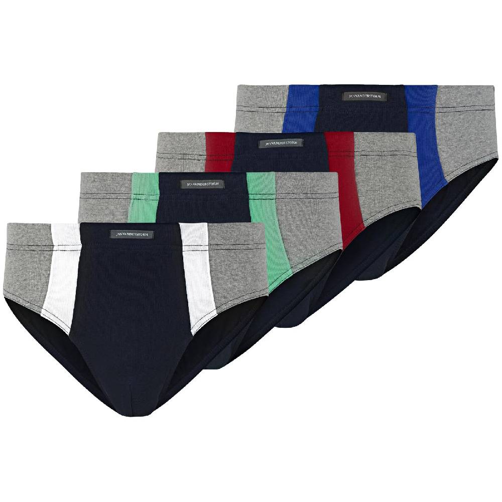 Jan Vanderstorm 4er Pack Sportslip FINNBARR dunkelblau