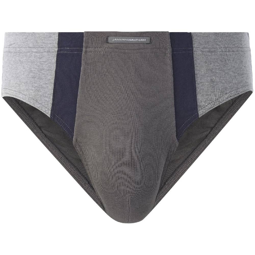 Jan Vanderstorm 4er Pack Sportslip FINNBARR Dunkelgrau