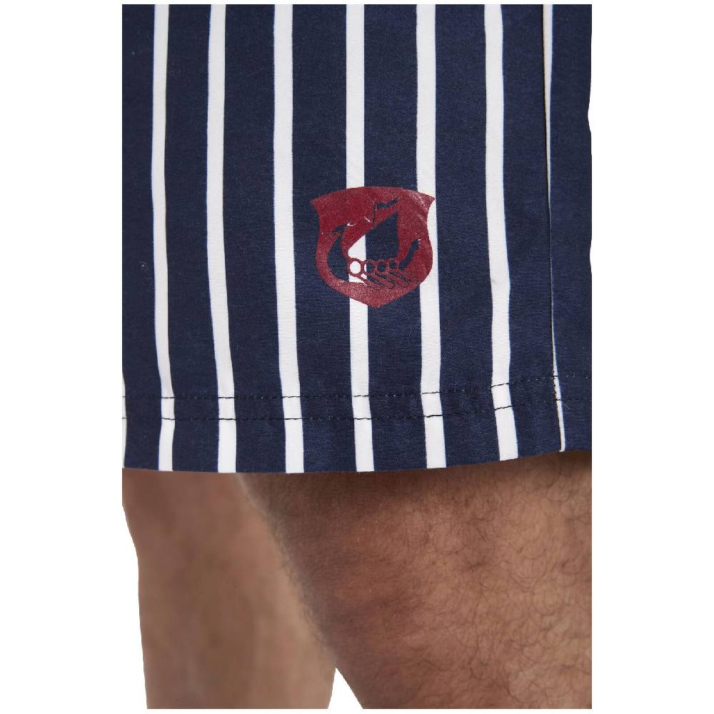 Jan Vanderstorm Badeshorts NAATAN Dunkelblau Gestreift