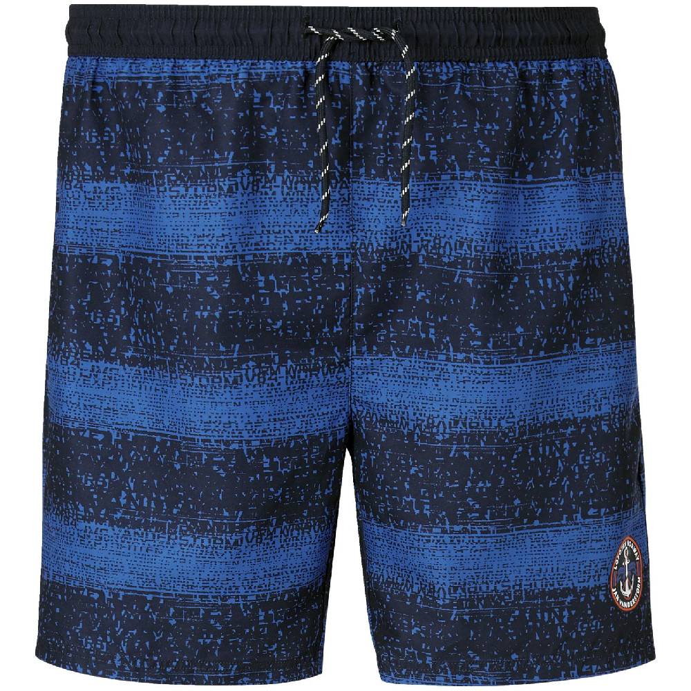 Jan Vanderstorm Badeshorts SEMION dunkelblau gemustert