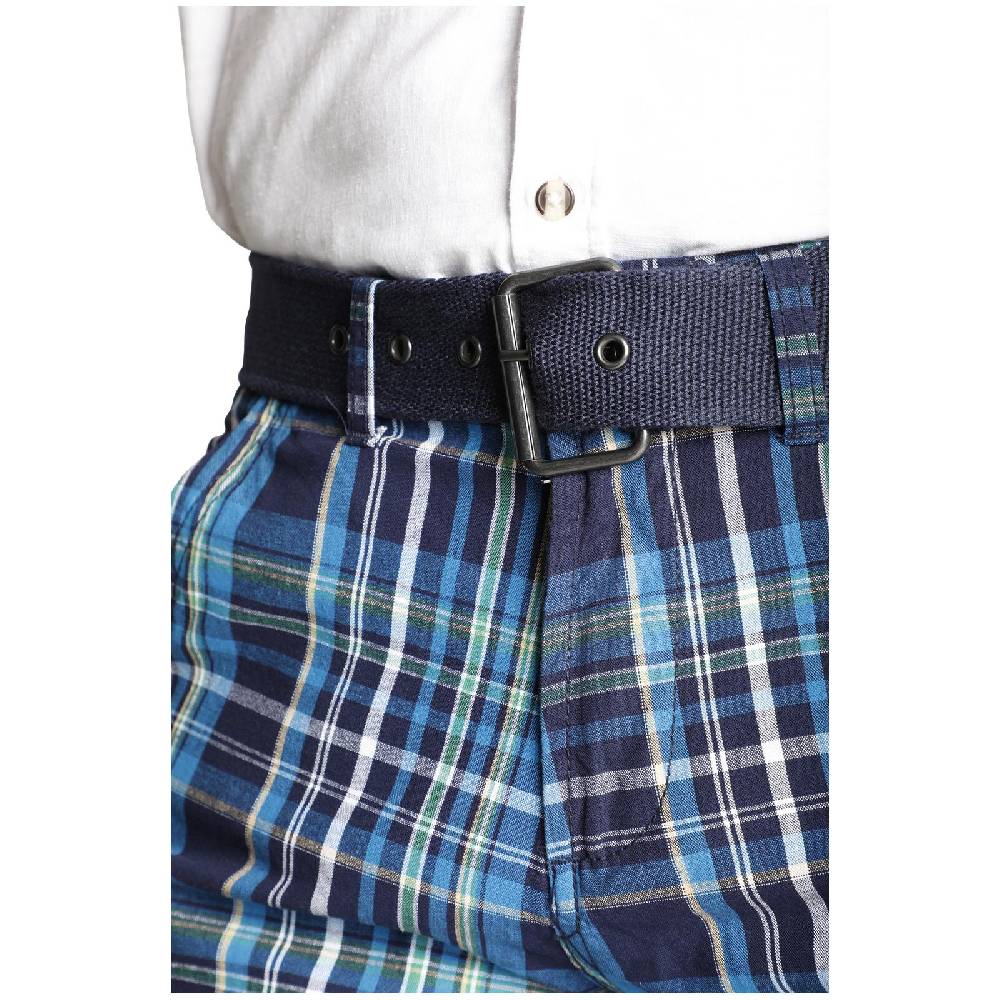 Jan Vanderstorm Cargobermuda DORG Blau Grün Kariert