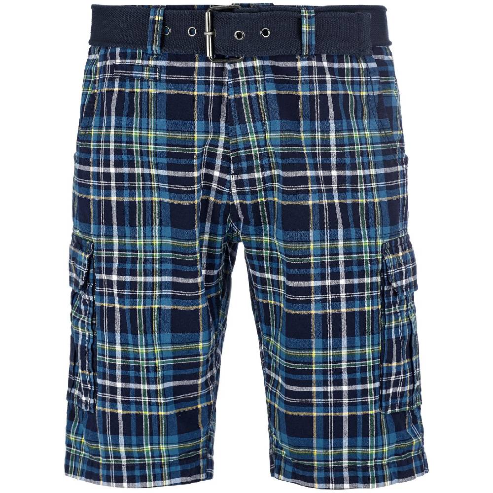 Jan Vanderstorm Cargobermuda DORG blau grün kariert