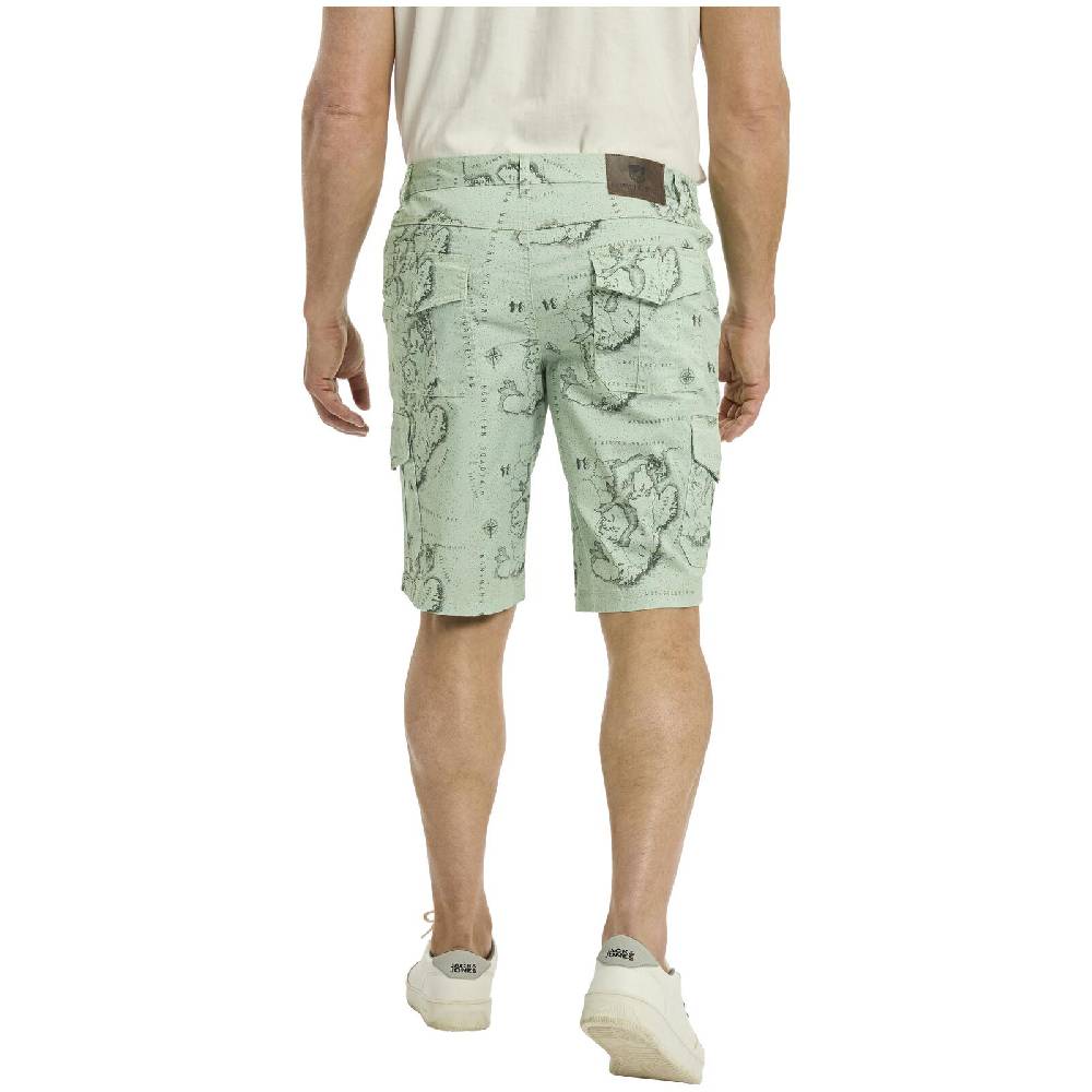 Jan Vanderstorm Cargobermuda GUBBEN Hellgrün Bedruckt