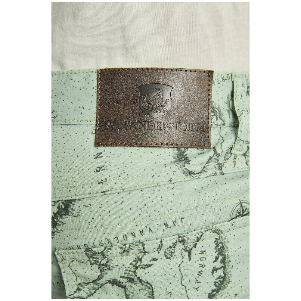 Jan Vanderstorm Cargobermuda GUBBEN Hellgrün Bedruckt