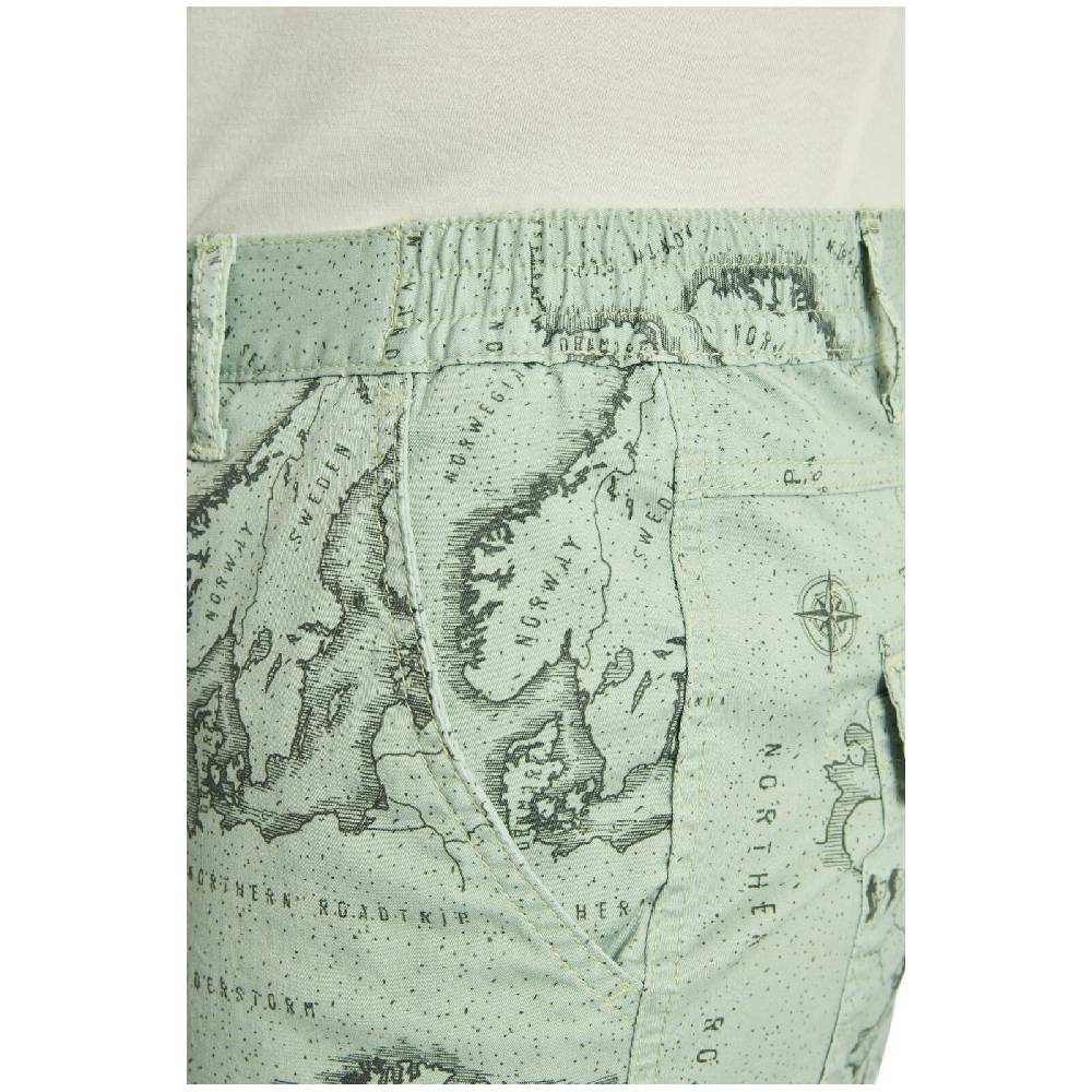 Jan Vanderstorm Cargobermuda GUBBEN Hellgrün Bedruckt