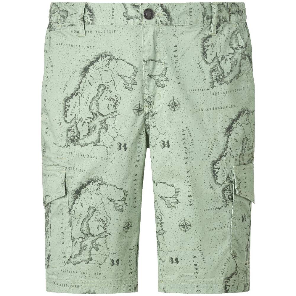 Jan Vanderstorm Cargobermuda GUBBEN hellgrün bedruckt