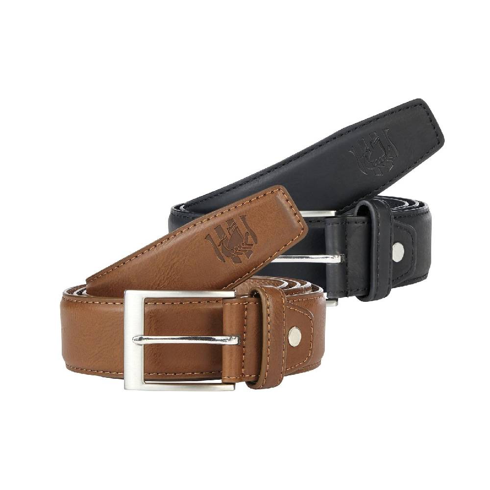 Jan Vanderstorm Doppelpack Gürtel REDBAD schwarz braun