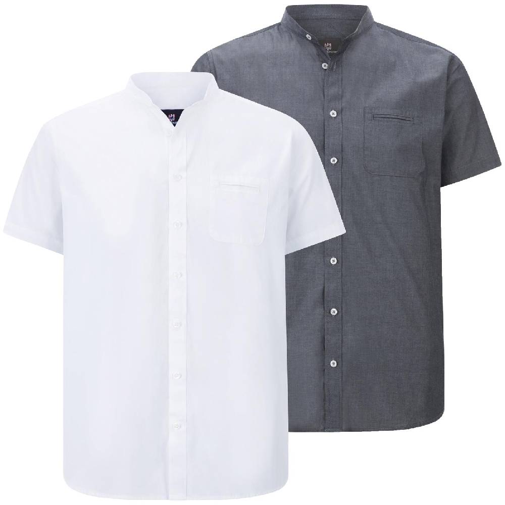 Jan Vanderstorm Doppelpack Hemd KAIKELVIN weiß blau