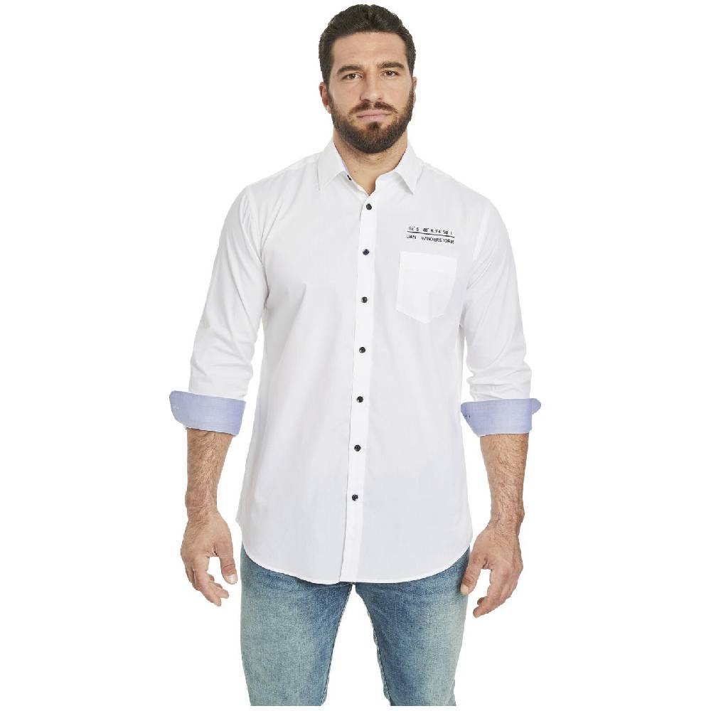 Jan Vanderstorm Doppelpack Hemd ULFE Hellblau Weiß