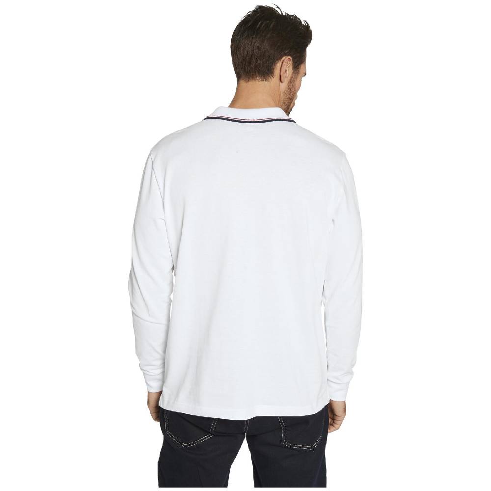 Jan Vanderstorm Doppelpack Langarm-Poloshirt TEUVO Weiß Dunkelblau