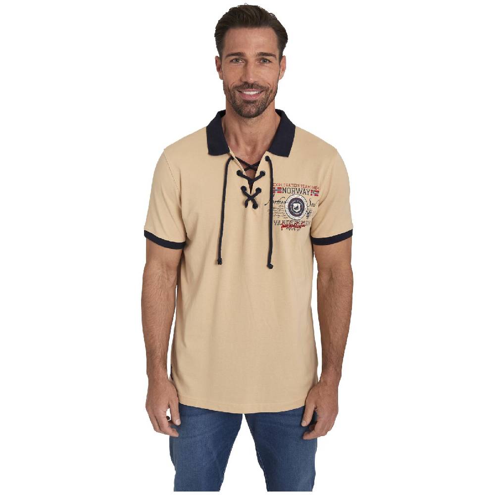 Jan Vanderstorm Doppelpack Poloshirt ELJAR Beige Hellrot