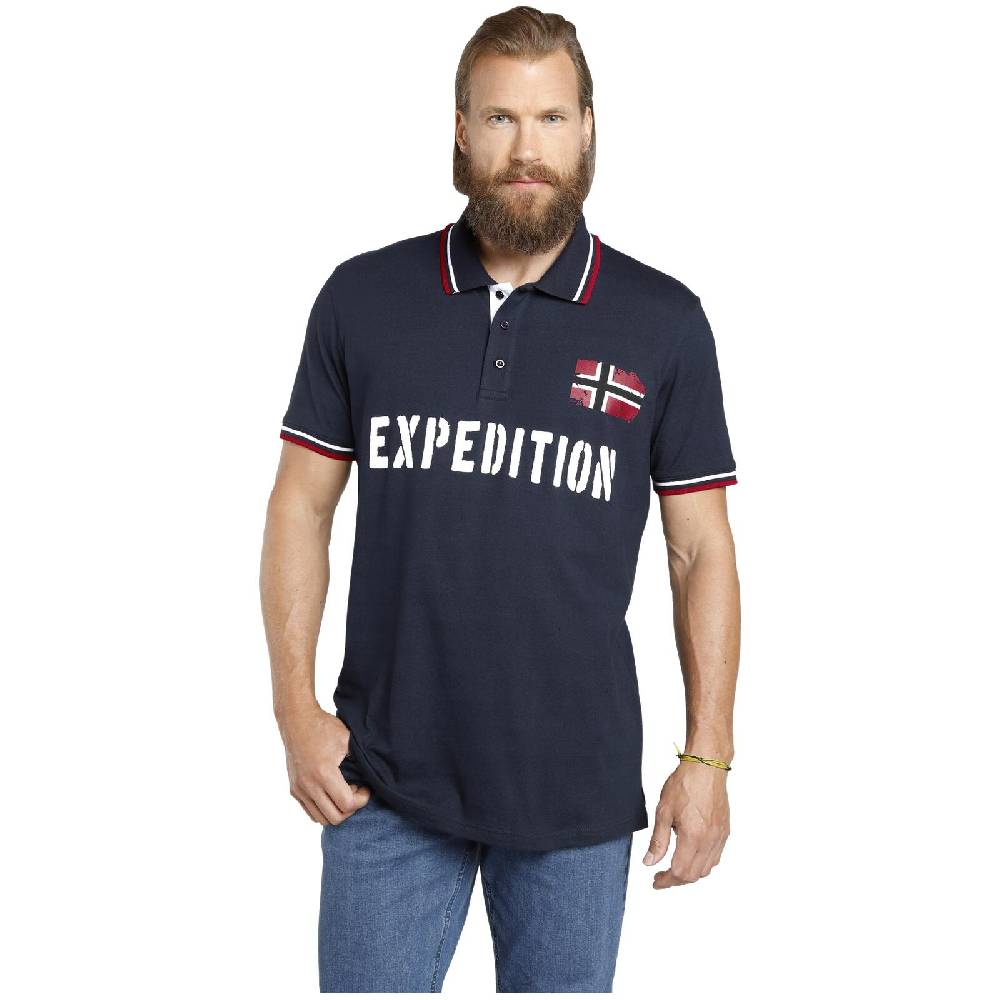 Jan Vanderstorm Doppelpack Poloshirt JOHAN Weiß Dunkelblau