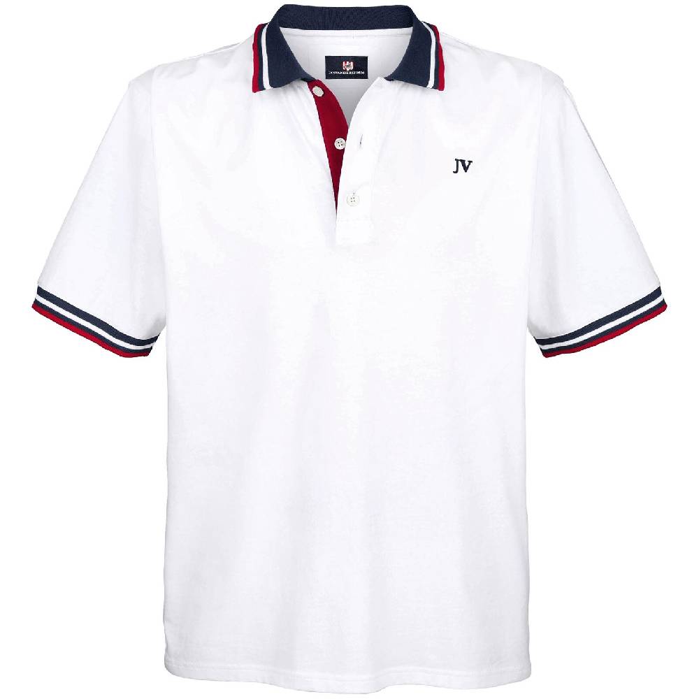 Jan Vanderstorm Doppelpack Poloshirt JOHAN Weiß Dunkelblau
