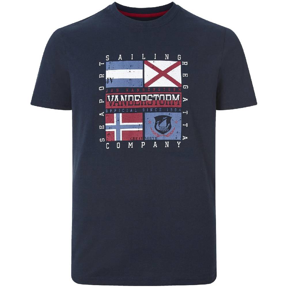 Jan Vanderstorm Doppelpack T-Shirt PREBEN Blau Dunkelblau