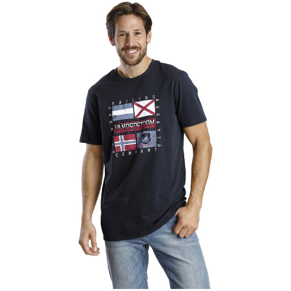 Jan Vanderstorm Doppelpack T-Shirt PREBEN Blau Dunkelblau