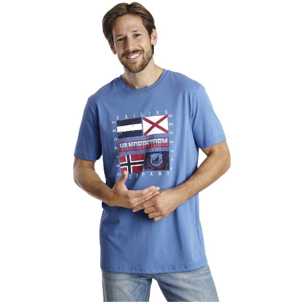 Jan Vanderstorm Doppelpack T-Shirt PREBEN Blau Dunkelblau