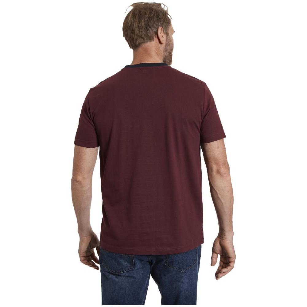 Jan Vanderstorm Doppelpack T-Shirt TORAN Wollweiß Dunkelrot