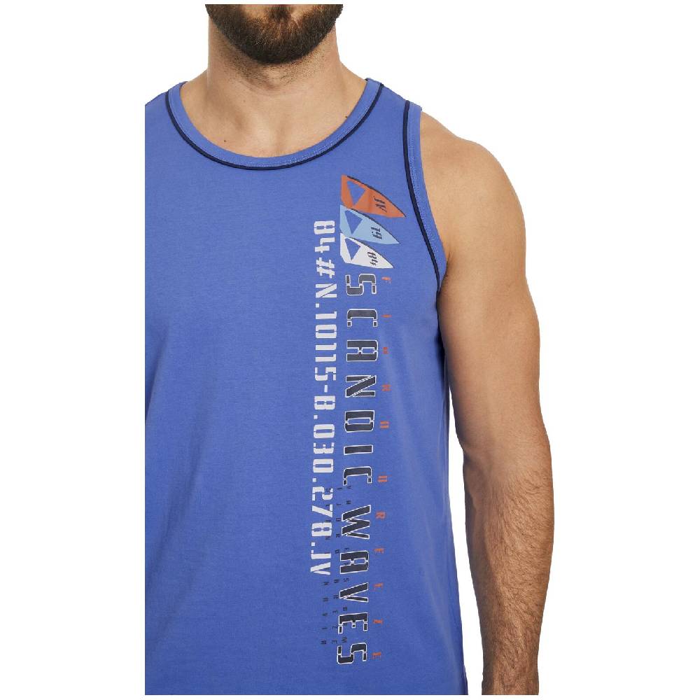 Jan Vanderstorm Doppelpack Tanktop TIDEMAN Wollweiß Blau