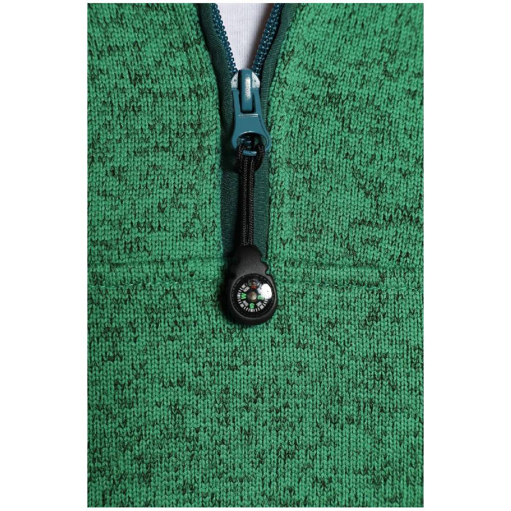 Jan Vanderstorm Fleece-Sweatshirt DAUBE Grün Melange