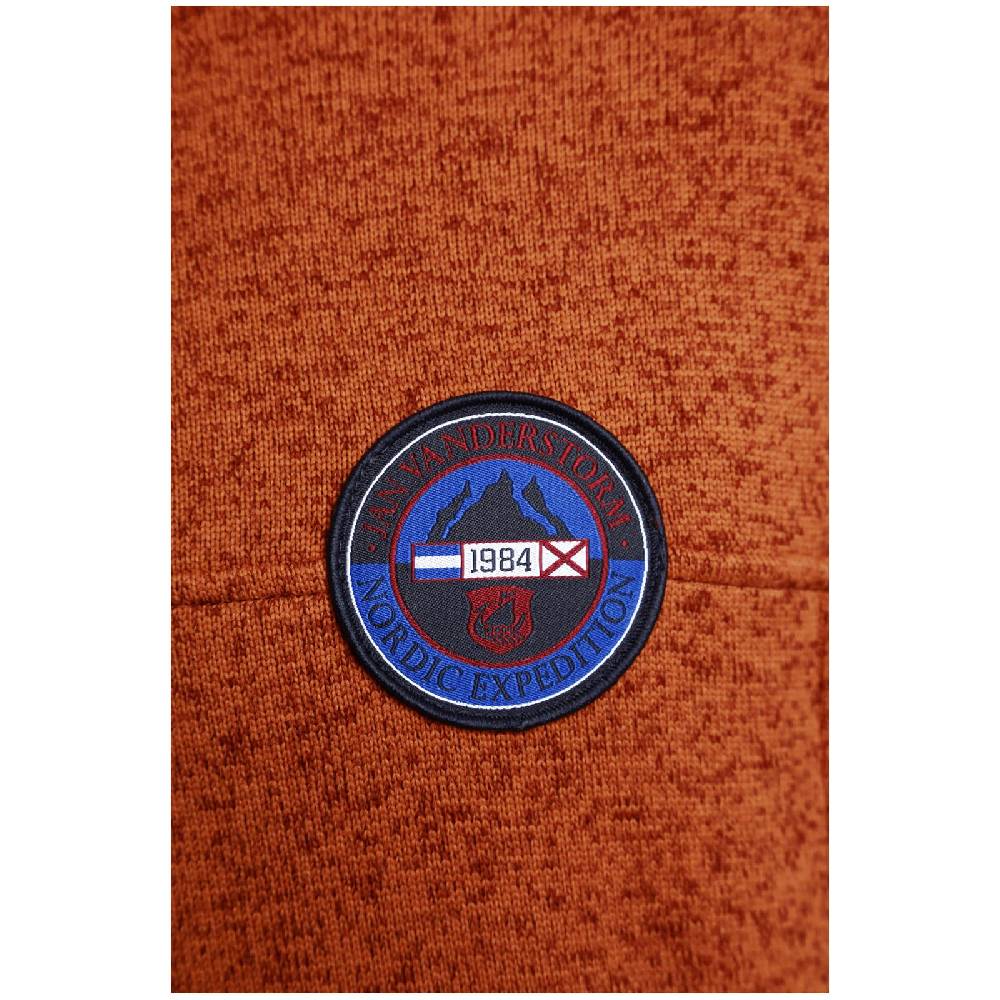 Jan Vanderstorm Fleece-Sweatshirt DAUBE Orange Melange