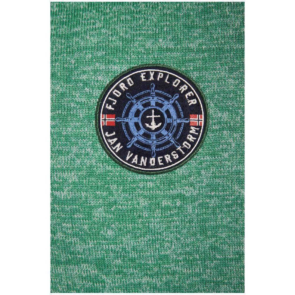 Jan Vanderstorm Fleece-Sweatshirt OHLSEN Grün Melange