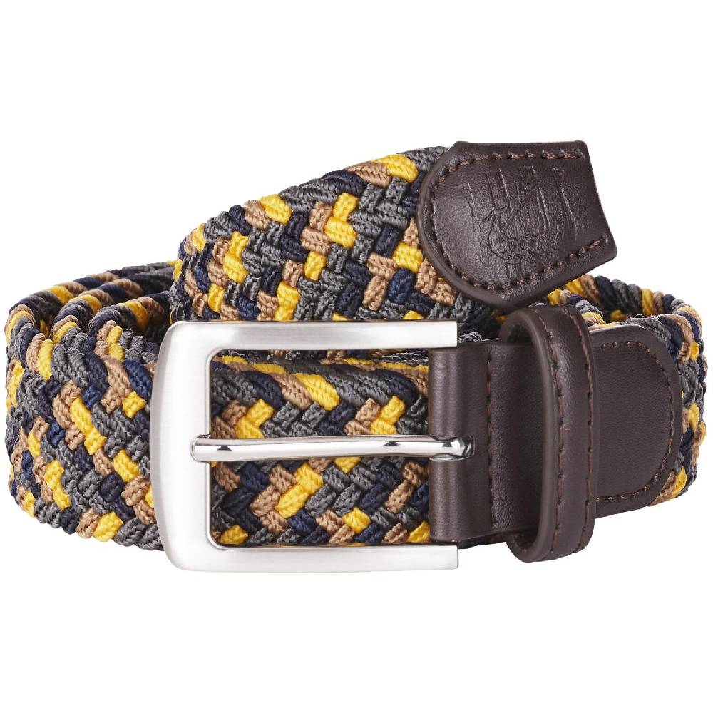 Jan Vanderstorm Gürtel THORISMUND gelb blau gemustert