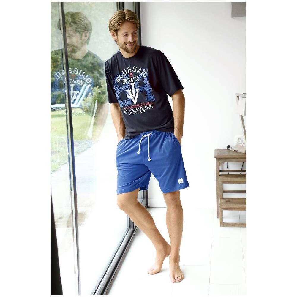 Jan Vanderstorm 2er Pack Schlafshorts CHARLE Blau