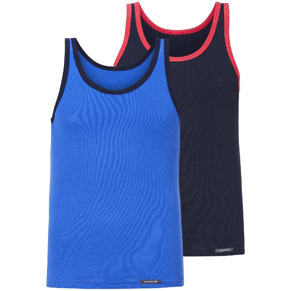 Jan Vanderstorm 2er Pack Unterhemd TARJEI blau