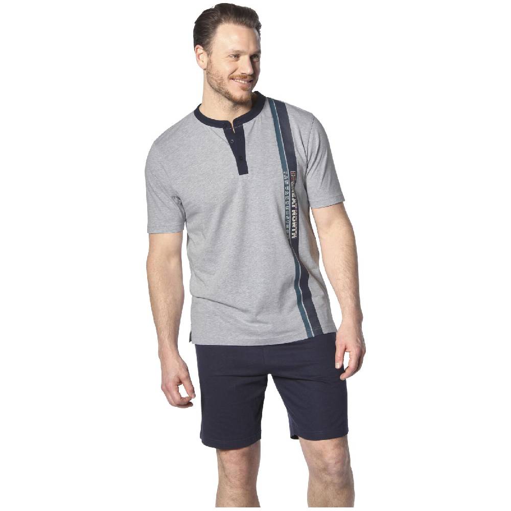 Jan Vanderstorm 3 Tlg. Schlafanzug LOFTUR Grau