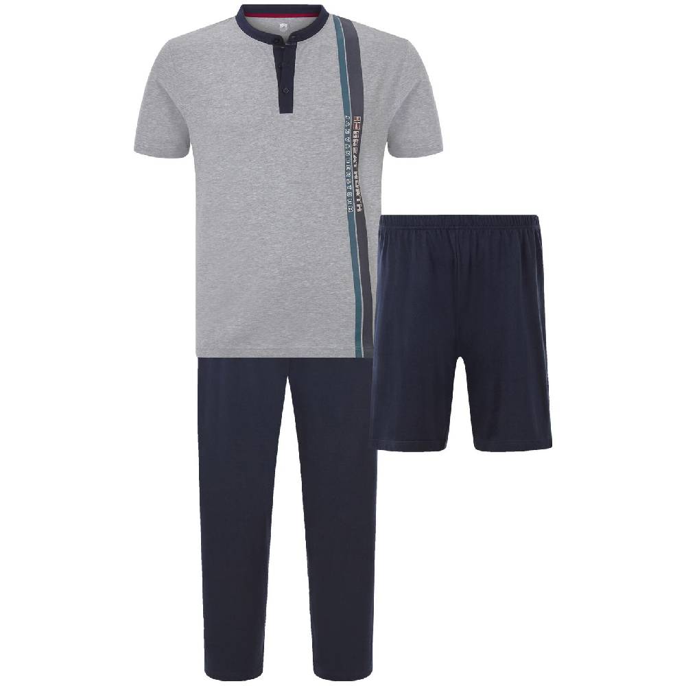 Jan Vanderstorm 3 tlg. Schlafanzug LOFTUR grau