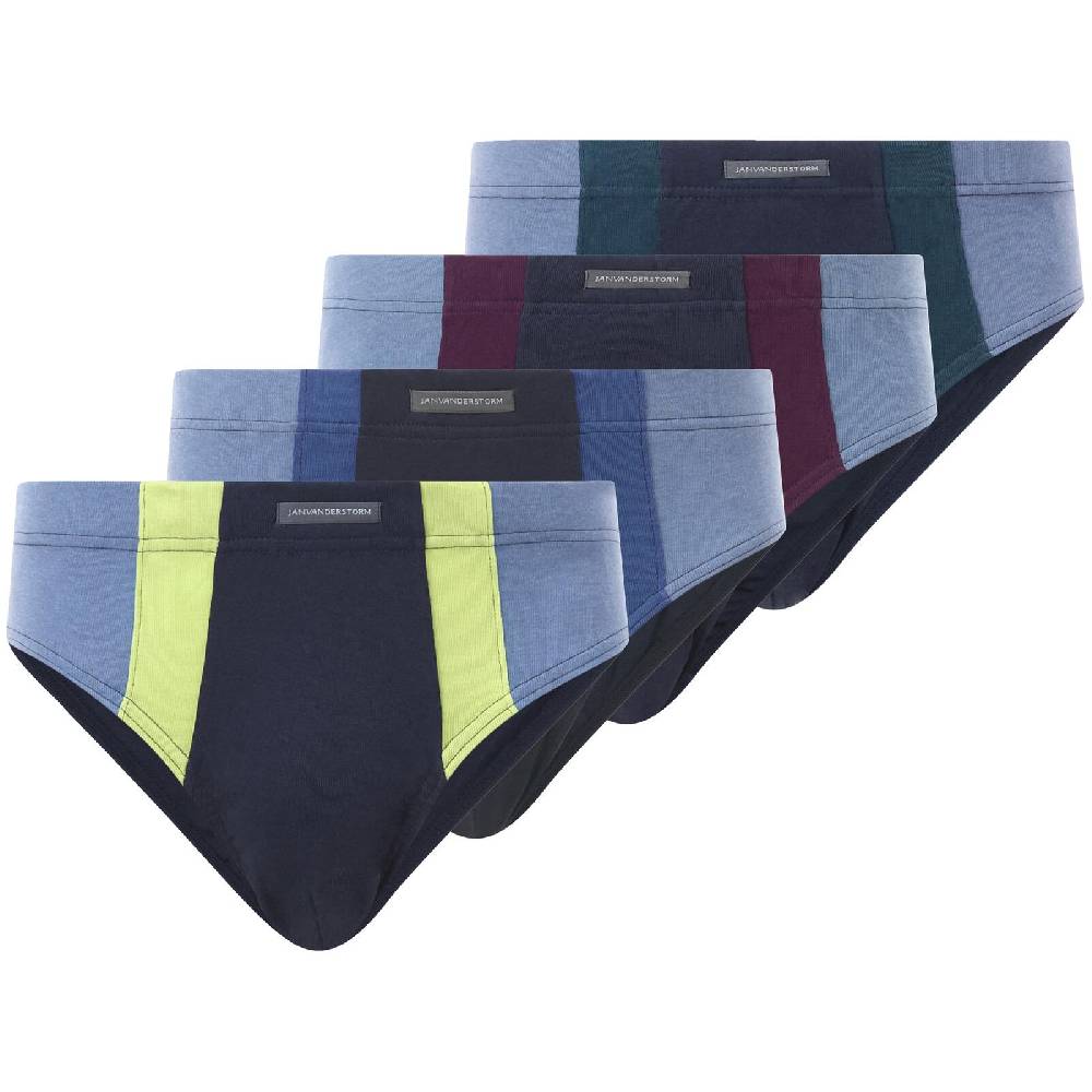 Jan Vanderstorm 4er Pack Sportslip FINNBARR blau