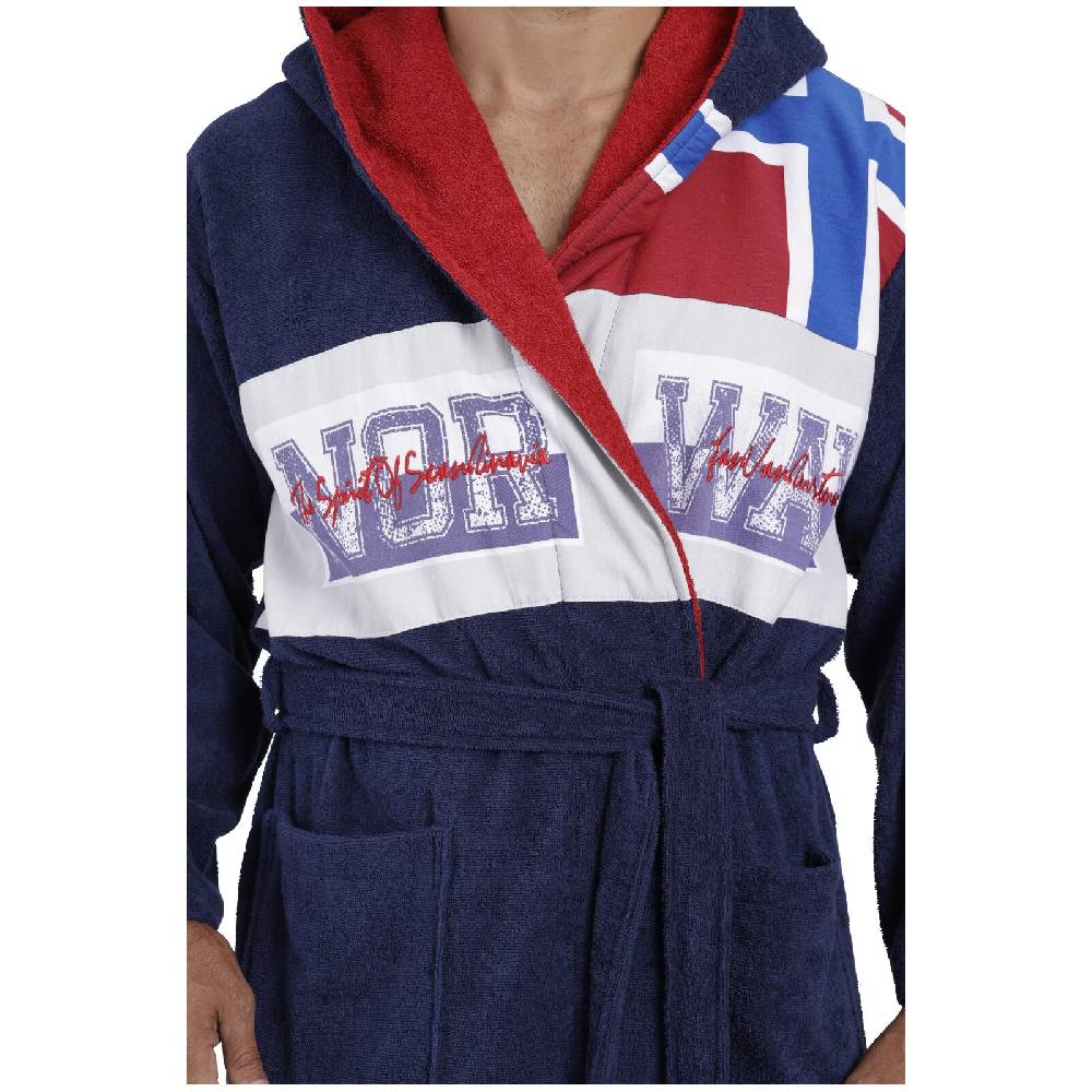 Jan Vanderstorm Bademantel SIEGHELM Dunkelblau