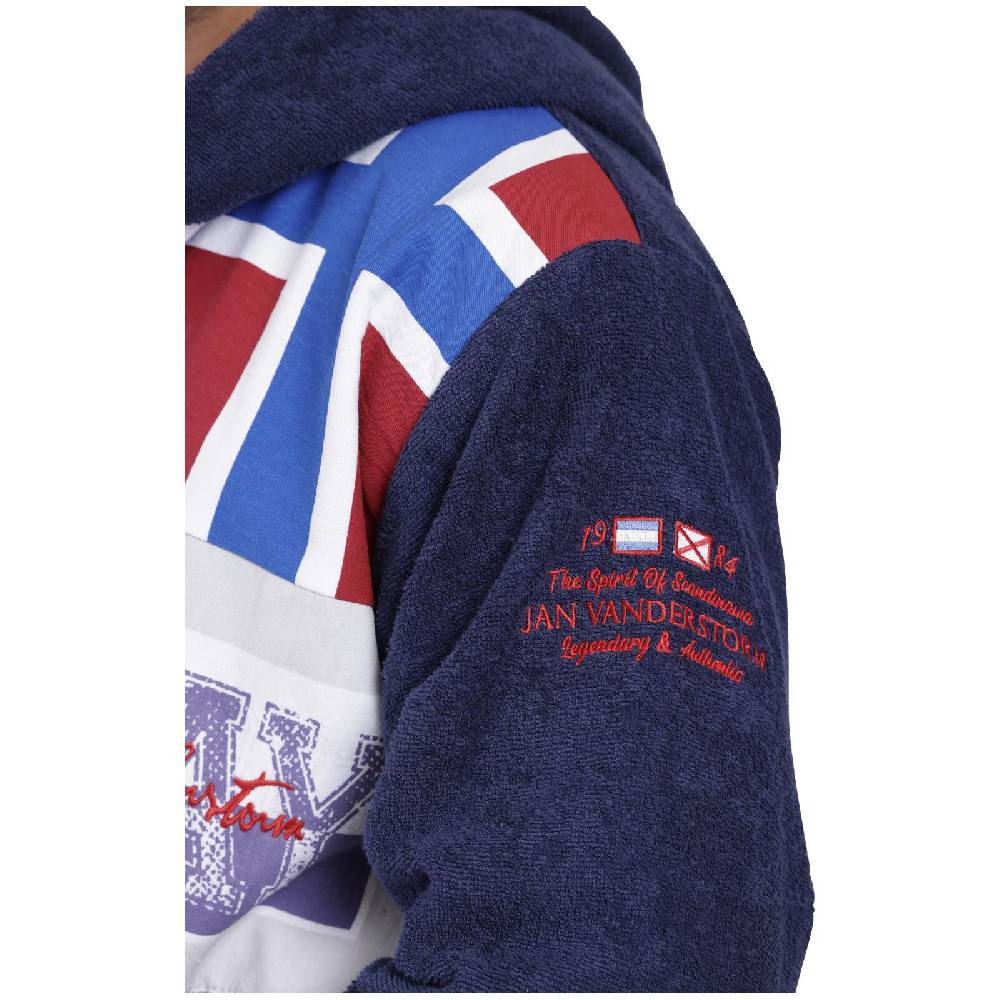 Jan Vanderstorm Bademantel SIEGHELM Dunkelblau