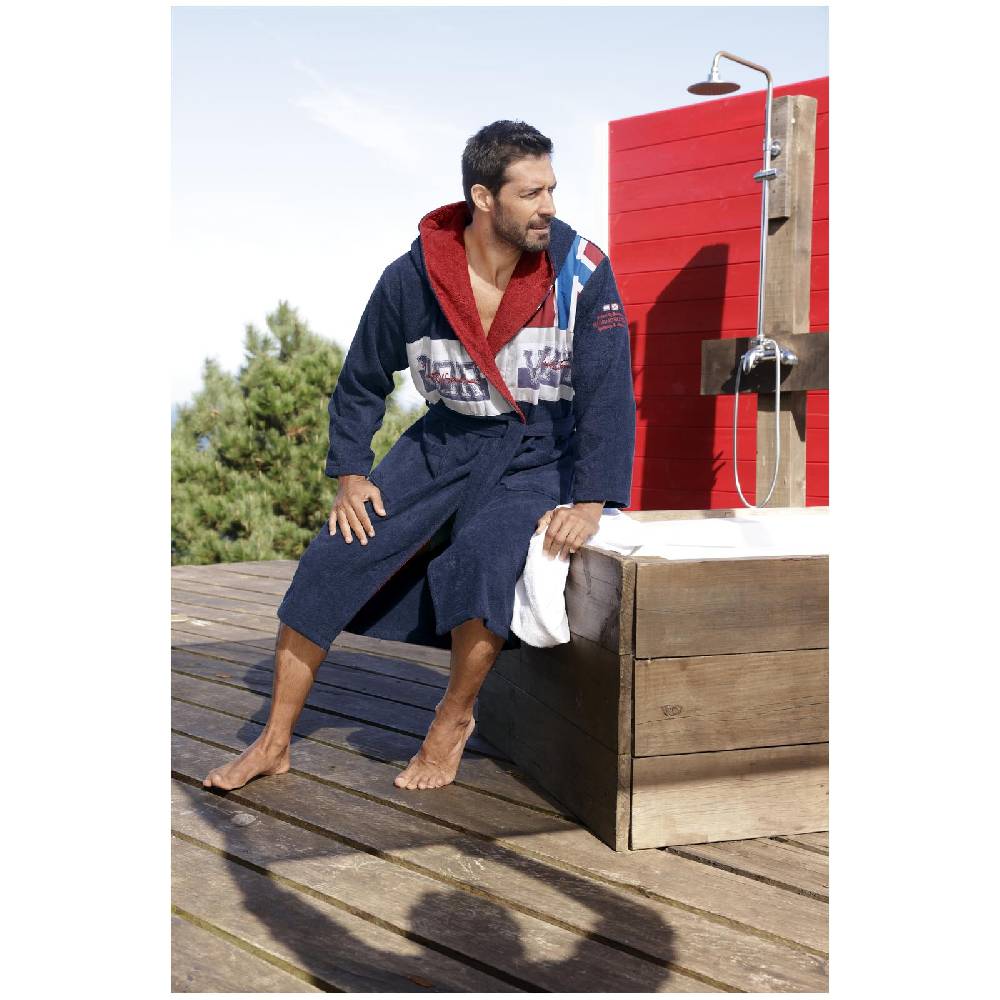 Jan Vanderstorm Bademantel SIEGHELM Dunkelblau