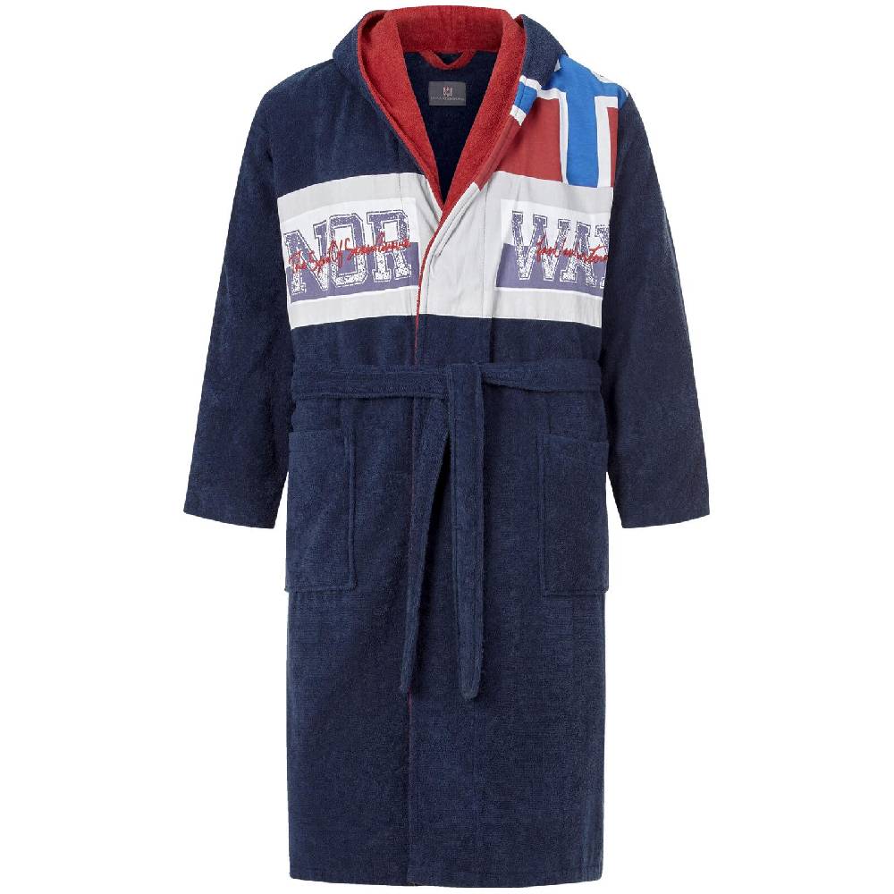 Jan Vanderstorm Bademantel SIEGHELM dunkelblau