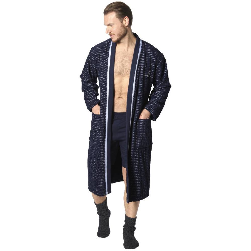 Jan Vanderstorm Bademantel TRIFRED Dunkelblau