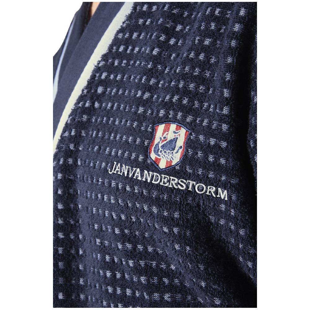 Jan Vanderstorm Bademantel TRIFRED Dunkelblau