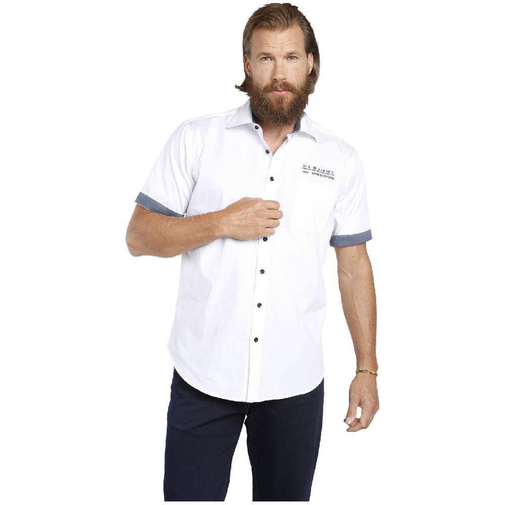 Jan Vanderstorm Doppelpack Hemd EVIN Weiß Blau