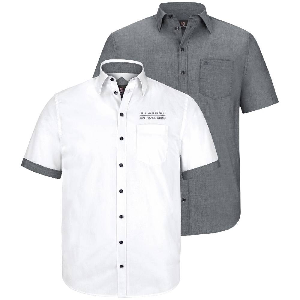Jan Vanderstorm Doppelpack Hemd EVIN weiß grau
